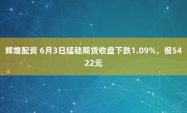 辉煌配资 6月3日锰硅期货收盘下跌1.09%，报5422元