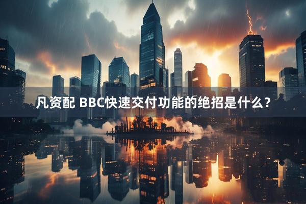 凡资配 BBC快速交付功能的绝招是什么？