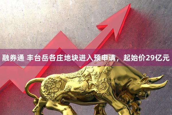 融券通 丰台岳各庄地块进入预申请，起始价29亿元