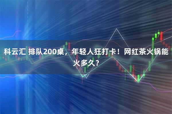 科云汇 排队200桌，年轻人狂打卡！网红茶火锅能火多久？