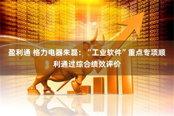 盈利通 格力电器朱磊：“工业软件”重点专项顺利通过综合绩效评价